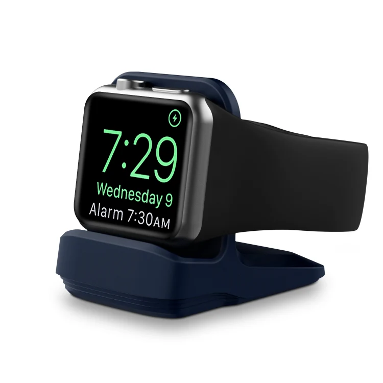 Silicone Charging Holder for Apple Watch(Midnight Blue) - Image 2