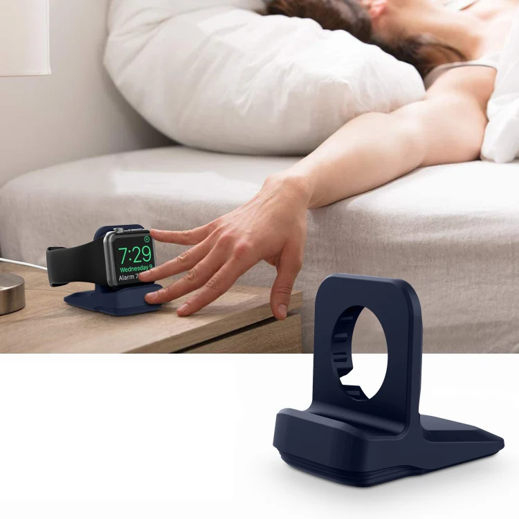 Silicone Charging Holder for Apple Watch(Midnight Blue) - Image 6