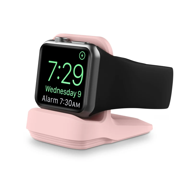Silicone Charging Holder for Apple Watch(Pink) - Image 2