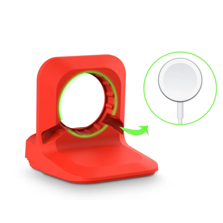 Silicone Charging Holder for Apple Watch(Red) - Image 5