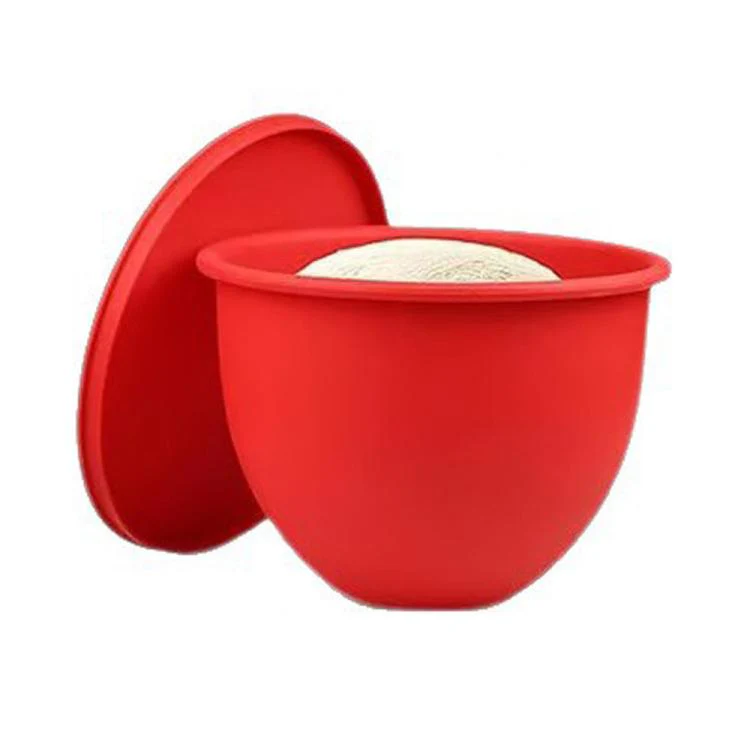 Silicone Lining With Lid For KitchenAid Tilt-Head 5-Quart Stainless Steel Mixing Bowl Replacement(Red)