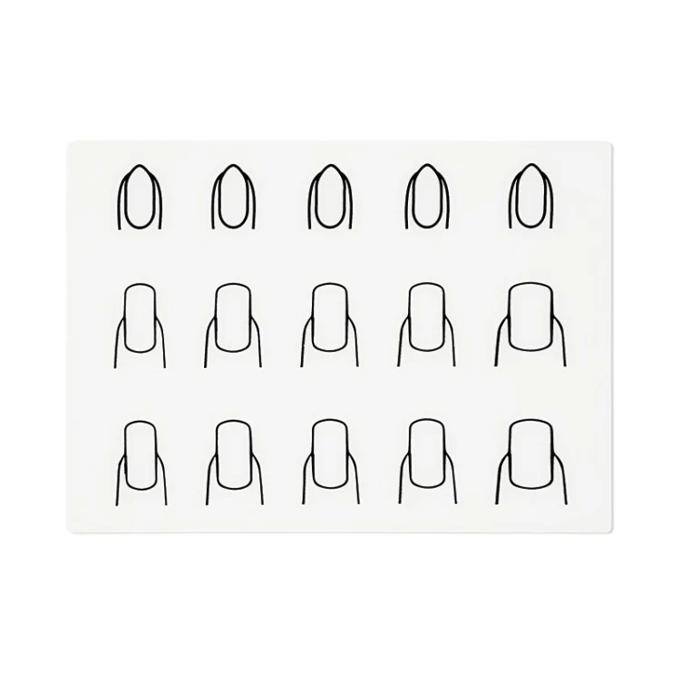 Silicone Manicure Pads Nail Sticker Printing Filling Coloring Pads(21x15cm B)