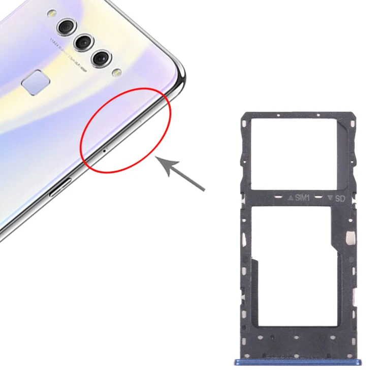 SIM Card Tray + Micro SD Card Tray for TCL Plex T780H(Blue) - Image 4