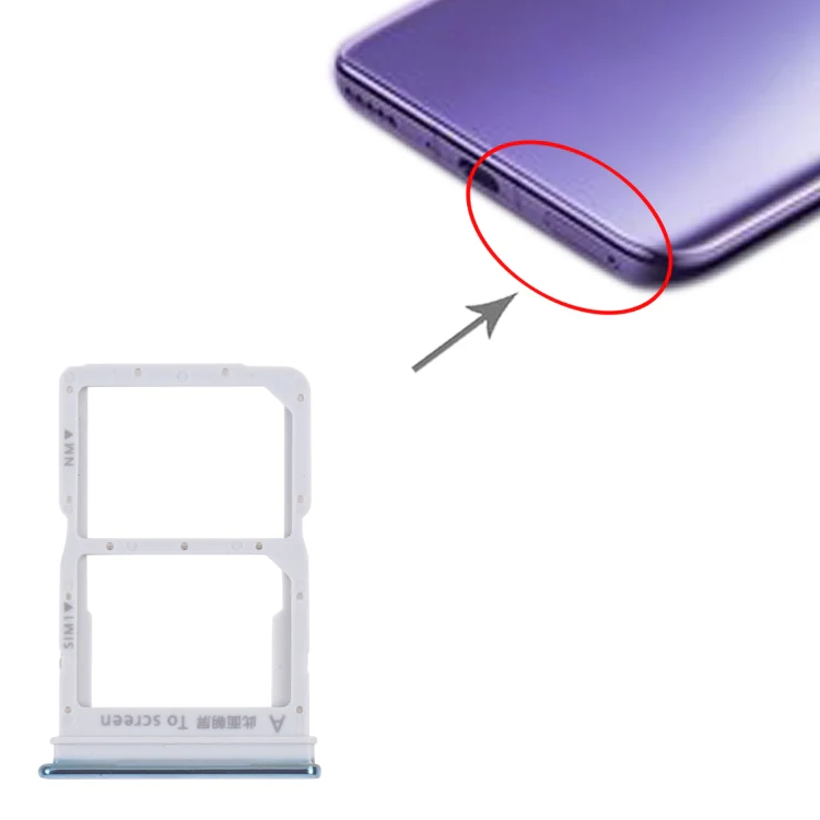 SIM Card Tray + NM Card Tray for Honor 30i (Blue) - Image 4