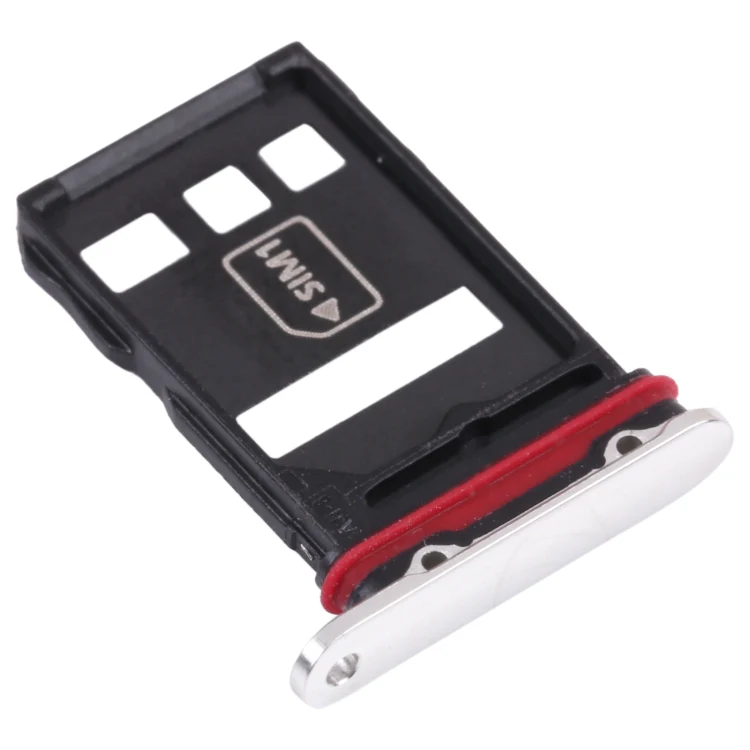 SIM Card Tray + NM Card Tray for Huawei Mate 40 Pro+ (Silver) - Image 2