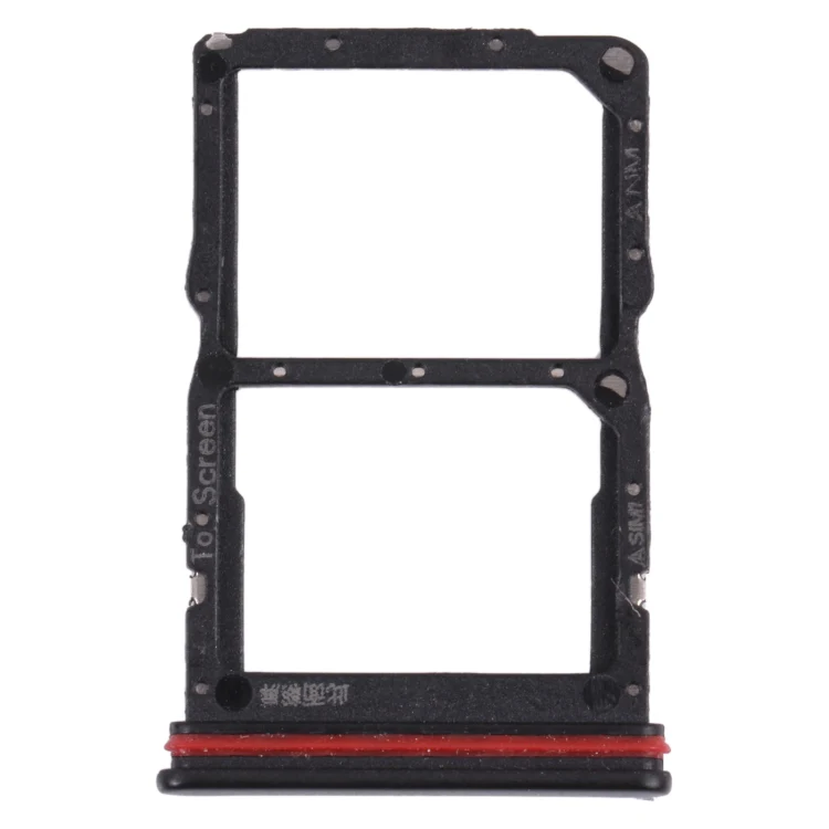 SIM Card Tray + NM Card Tray for Huawei nova 7 SE 5G Youth (Black)