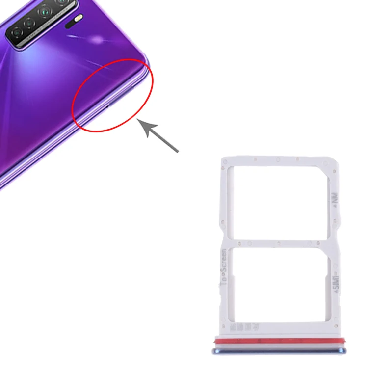 SIM Card Tray + NM Card Tray for Huawei nova 7 SE 5G Youth (Blue) - Image 4