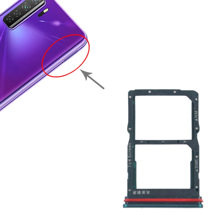 SIM Card Tray + NM Card Tray for Huawei nova 7 SE 5G Youth (Green) - Image 4