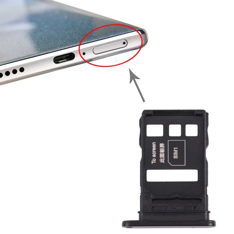 SIM Card Tray + SIM Card Tray for Honor 50 Pro (Black) - Image 4