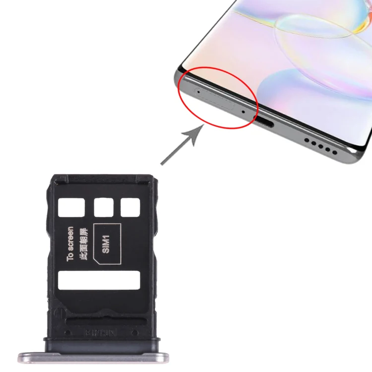 SIM Card Tray + SIM Card Tray for Honor 50 (Silver) - Image 4