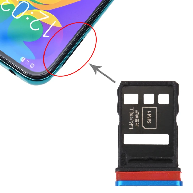SIM Card Tray + SIM Card Tray for Honor Play4 Pro (Blue) - Image 4