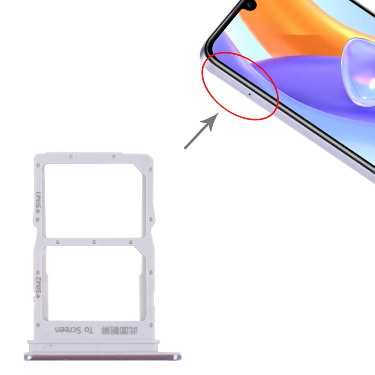 SIM Card Tray + SIM Card Tray for Honor Play5 5G (Purple) - Image 4