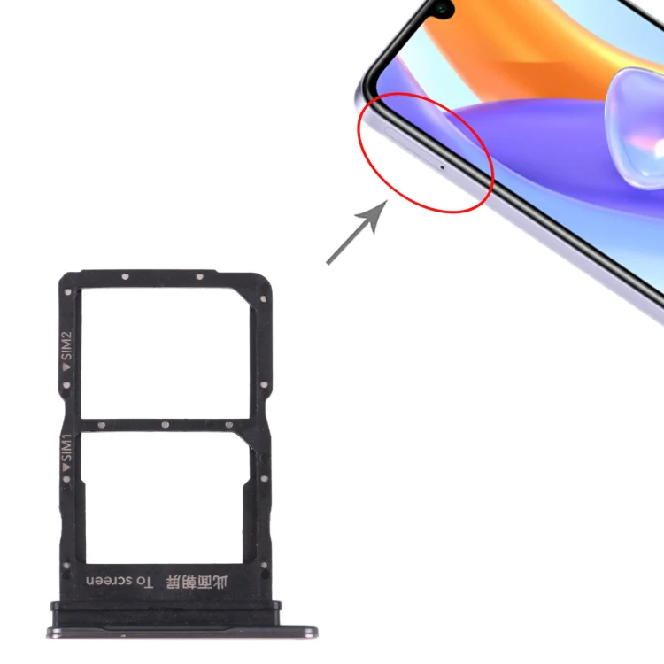 SIM Card Tray + SIM Card Tray for Honor Play5 5G (Silver) - Image 4