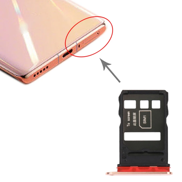 SIM Card Tray + SIM Card Tray for Honor V40 5G(Gold) - Image 4