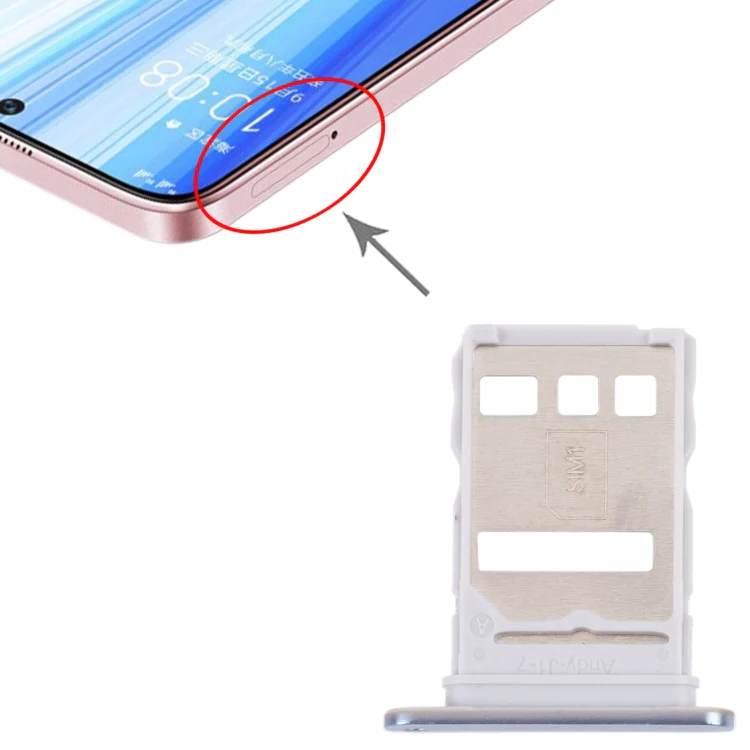 SIM Card Tray + SIM Card Tray for Honor X30 5G (Grey) - Image 4