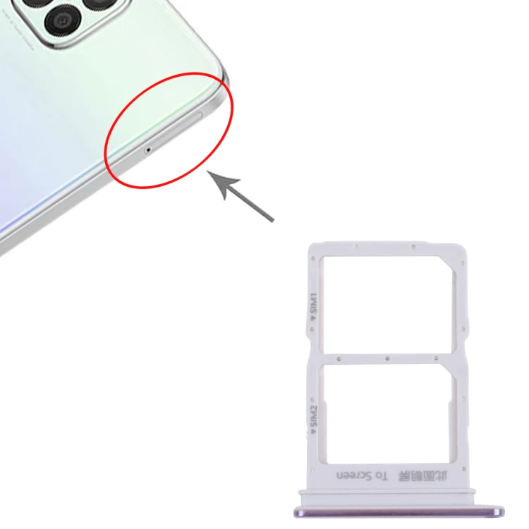 SIM Card Tray + SIM Card Tray for Huawei Nova 8 se Youth (Purple) - Image 4