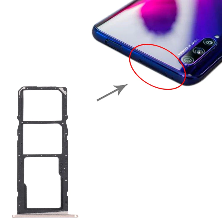 SIM Card Tray + SIM Card Tray + Micro SD Card Tray for Honor 20e (Gold) - Image 4