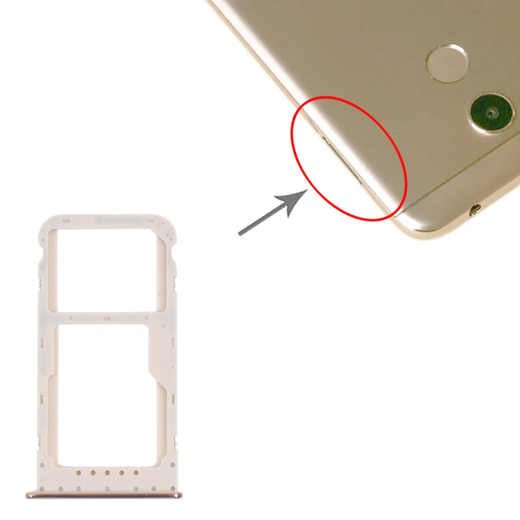 SIM Card Tray + SIM Card Tray / Micro SD Card Tray for Honor 6C Pro (Gold) - Image 4