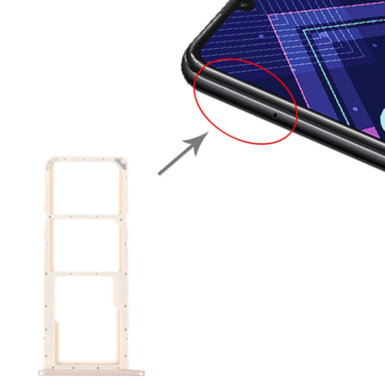 SIM Card Tray + SIM Card Tray + Micro SD Card Tray for Honor 8A 2020 (Gold) - Image 4