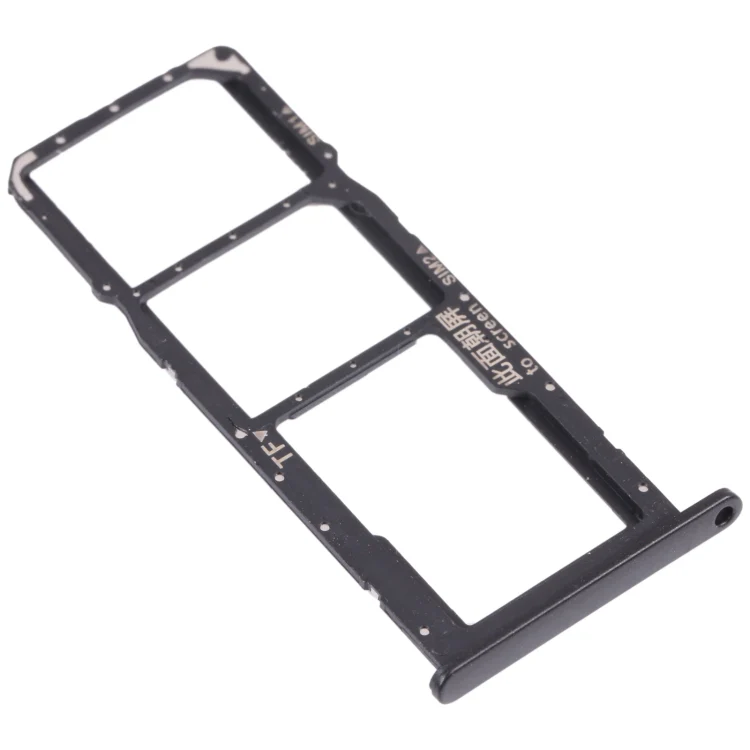 SIM Card Tray + SIM Card Tray + Micro SD Card Tray for Honor 9A(Black) - Image 2