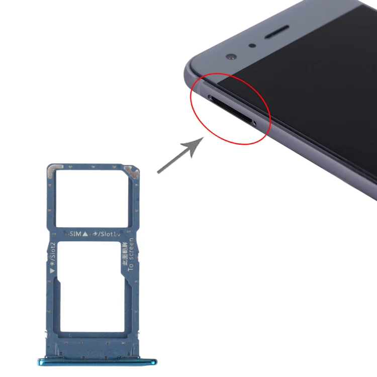 SIM Card Tray + SIM Card Tray / Micro SD Card Tray for Honor 9S (Green) - Image 4