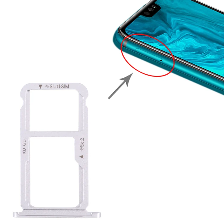 SIM Card Tray + SIM Card Tray / Micro SD Card Tray for Honor 9X Lite (Silver) - Image 4