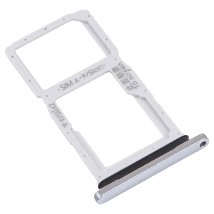 SIM Card Tray + SIM Card Tray / Micro SD Card Tray for Honor 9X (Silver) - Image 2