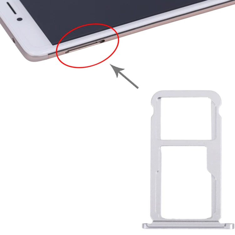 SIM Card Tray + SIM Card Tray / Micro SD Card Tray for Honor Mate 9 Lite (Grey) - Image 4