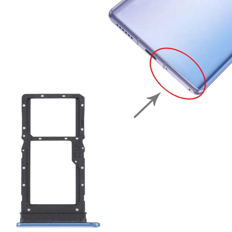 SIM Card Tray + SIM Card Tray / Micro SD Card Tray for Honor Play 30 Plus(Blue) - Image 4
