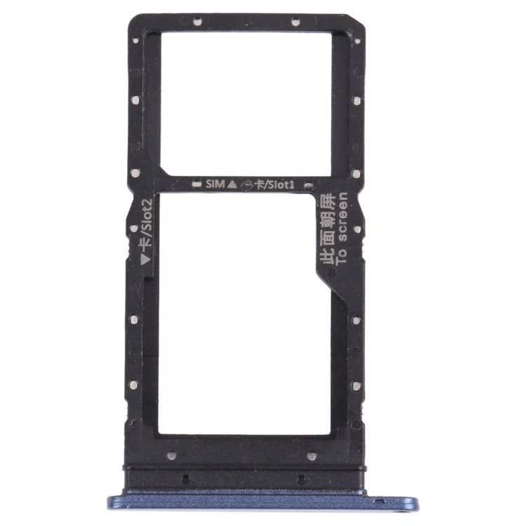 SIM Card Tray + SIM Card Tray / Micro SD Card Tray for Honor play 5T (Blue)