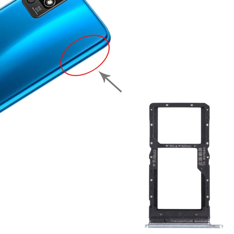 SIM Card Tray + SIM Card Tray / Micro SD Card Tray for Honor play 5T (Green) - Image 4