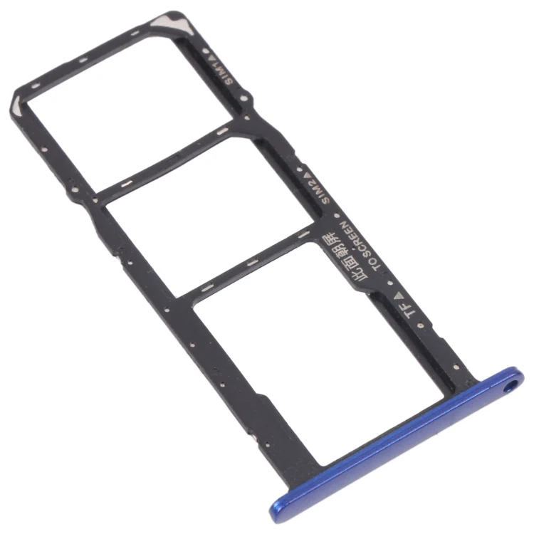 SIM Card Tray + SIM Card Tray + Micro SD Card Tray for Honor Play 8(Blue) - Image 2