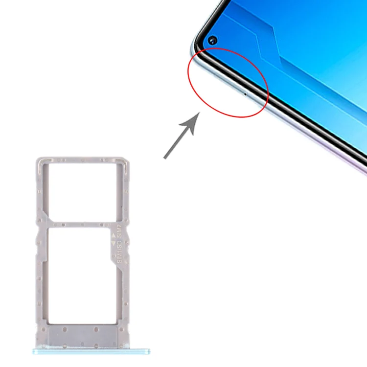 SIM Card Tray + SIM Card Tray / Micro SD Card Tray for Honor Play4 (Phantom Blue) - Image 4