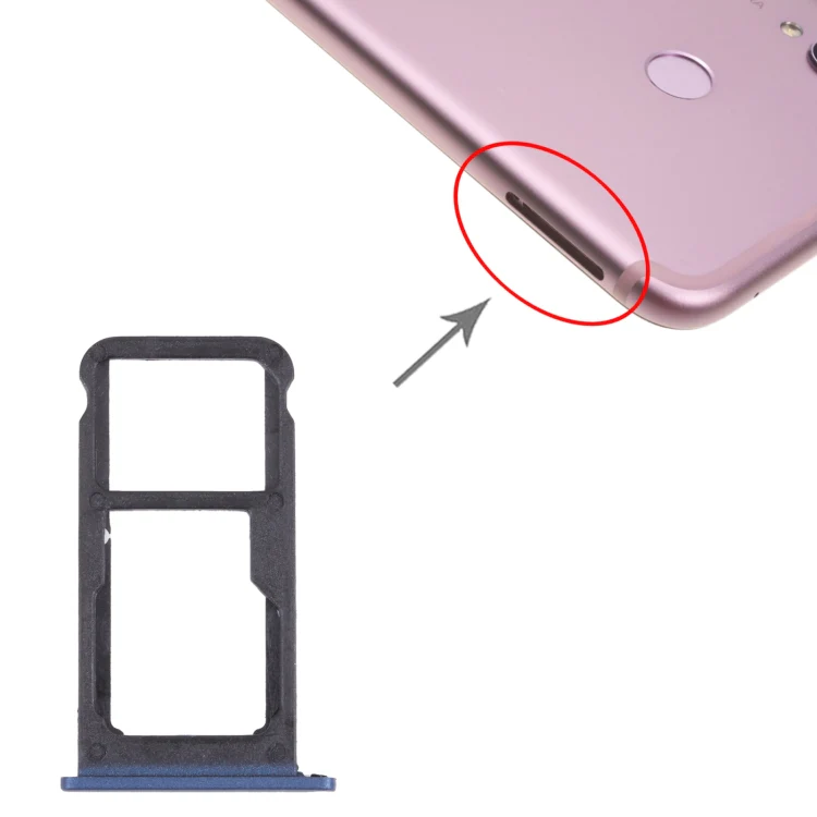 SIM Card Tray + SIM Card Tray / Micro SD Card Tray for Honor Play(Blue) - Image 4