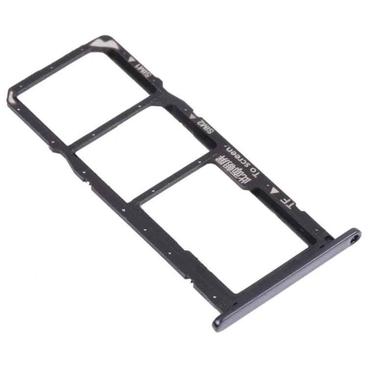 SIM Card Tray + SIM Card Tray + Micro SD Card Tray for Huawei Enjoy 8e (Black) - Image 2