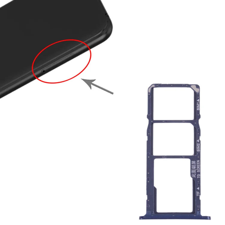 SIM Card Tray + SIM Card Tray + Micro SD Card Tray for Huawei Y5 lite (2018) (Blue) - Image 4