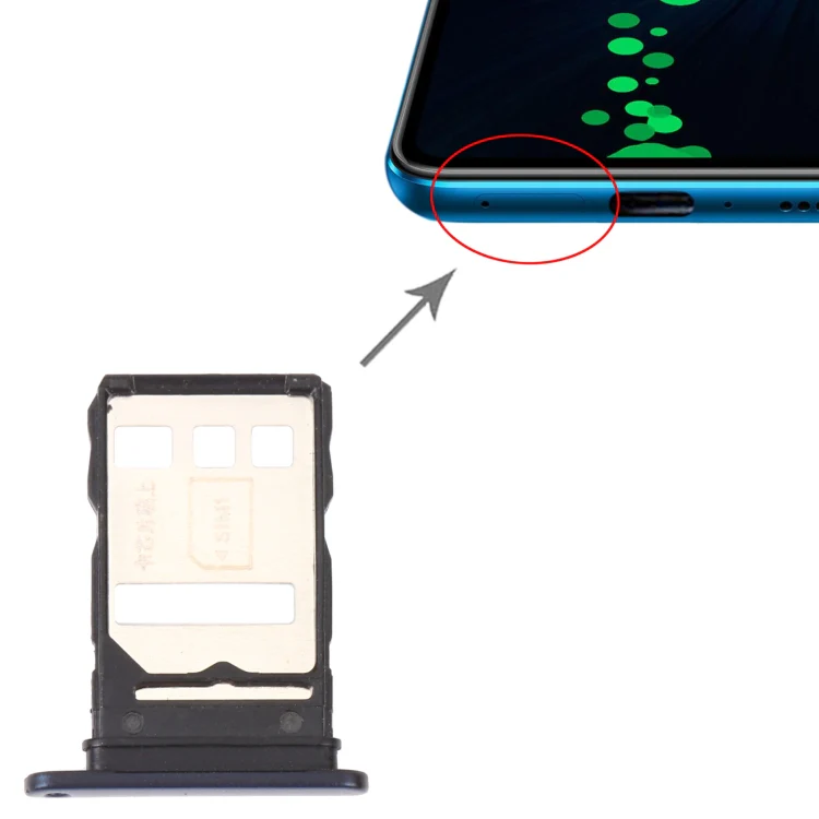 SIM Card Tray + SIM Card Tray / NM Card Tray for Honor X10 5G (Blue) - Image 4