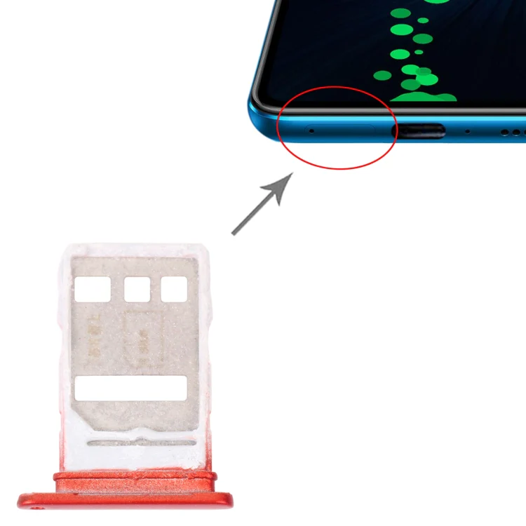 SIM Card Tray + SIM Card Tray / NM Card Tray for Honor X10 5G (Red) - Image 4