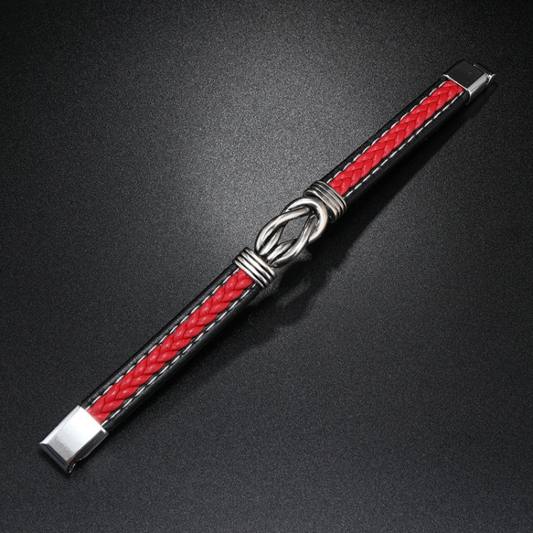 Simple Alloy Magnetic Clasp Leather Bracelet Personalized Braided Bracelet, Style: Black 22.5cm - Image 3