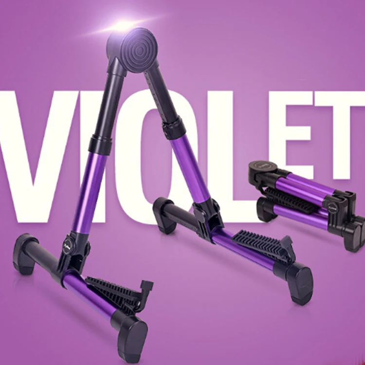 Simple Folding Vertical Guitar Violin Ukulele Bracket Musical Instrument Stand - Image 2
