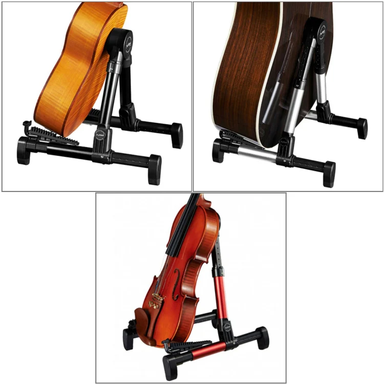Simple Folding Vertical Guitar Violin Ukulele Bracket Musical Instrument Stand - Image 3