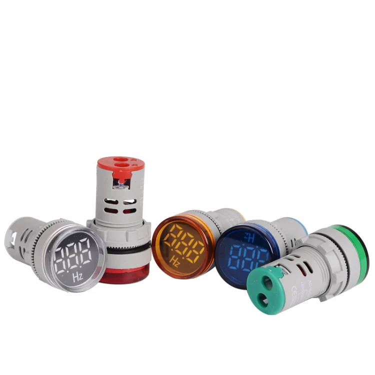SINOTIMER ST16HZ 20-75Hz AC Frequency 22mm Round Opening LED Digital Signal Indicator Light(03 Blue) - Image 3