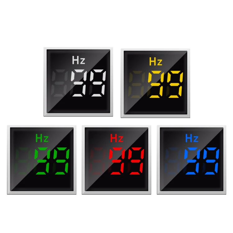 SINOTIMER ST17HZ 22mm Square LED Digital Display 50-75Hz AC Frequency Signal Indicator(04 Green) - Image 2