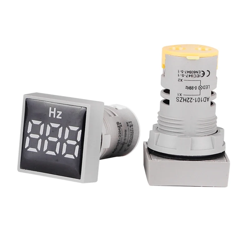 SINOTIMER ST17HZ 22mm Square LED Digital Display 50-75Hz AC Frequency Signal Indicator(04 Green) - Image 3