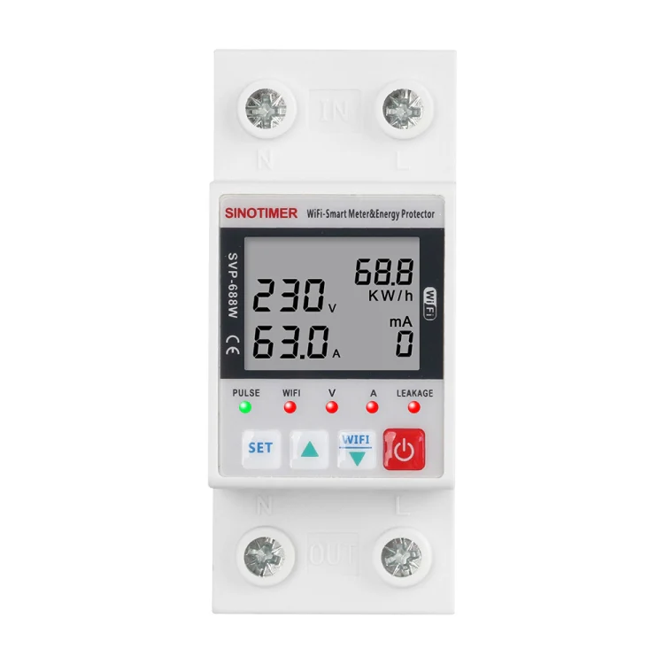 SINOTIMER SVP-688W TUYA APP WiFi Smart Circuit Breaker Over Under Voltage Protector