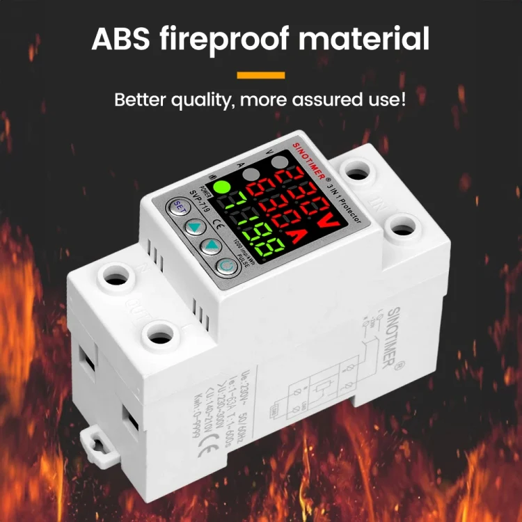 SINOTIMER SVP-719 40A_N Over Under Voltage Protector Electricity Usage Monitor Power Voltmeter - Image 3
