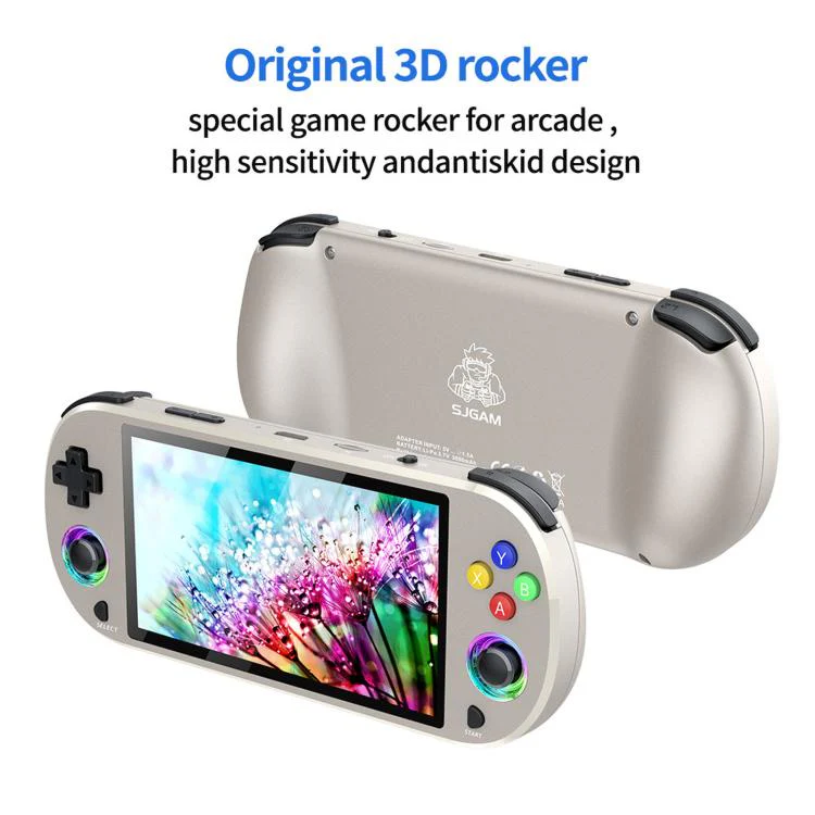 SJGAM M22 PRO 5 Inch HD IPS Open Source Retro Portable Handheld Game Console With Controller, Spec: 64GB Black - Image 4