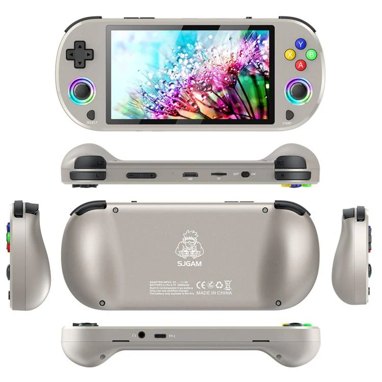 SJGAM M22 PRO 5 Inch HD IPS Open Source Retro Portable Handheld Game Console With Controller, Spec: 64GB Black - Image 6