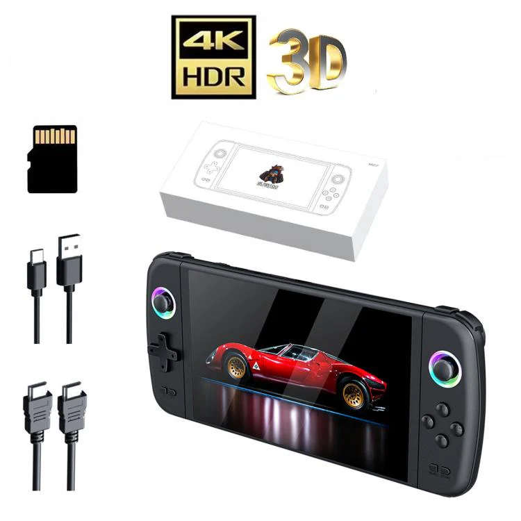 SJGAM M27 Handheld Gaming Console 7 Inch 3D Large Screen HD Portable Console, Spec: 64GB+2pcs Game Controller(Green) - Image 9