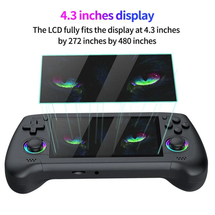 SJGAM M30 HD Retro Handheld Game Console 4.3 Inch RGB Joystick 3D Portable Arcade, Size: 64GB(Green) - Image 5